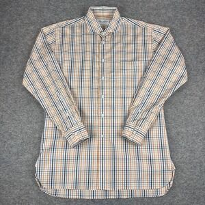 Ben Silver Charleston Button Up Dress Shirt Long Sleeve Plaid Mens 16-34